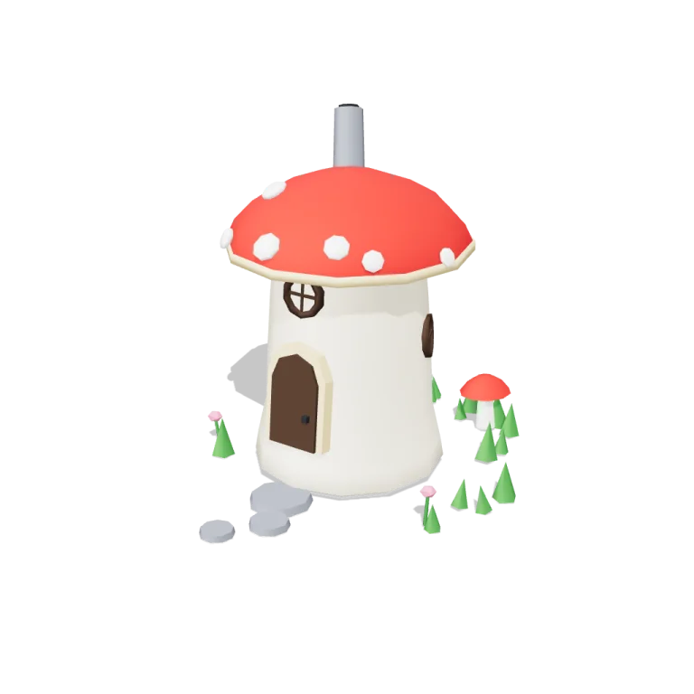 Mushroom houses Size 2 — free 3D model