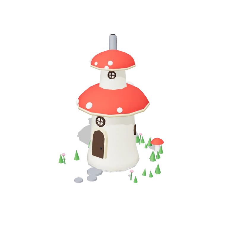 Mushroom houses Size 3 — free 3D model