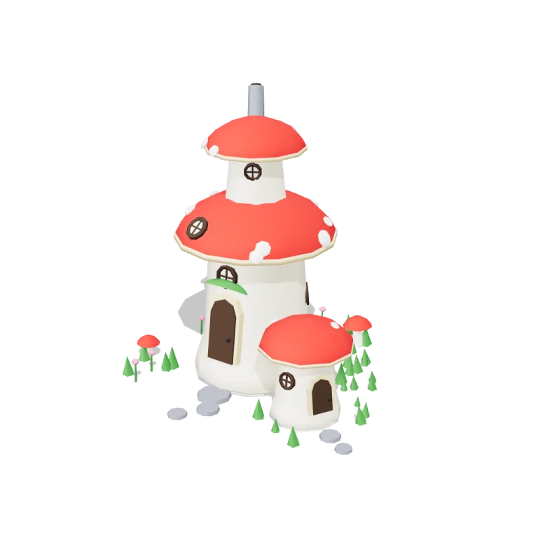 Mushroom houses Size 4 — free 3D model