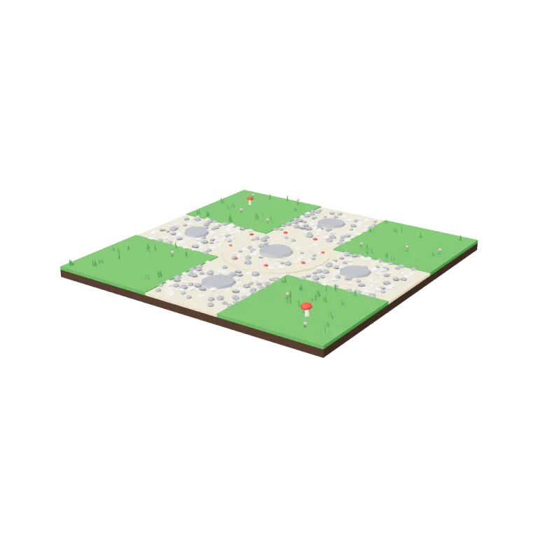 Pebble paths — free 3D model