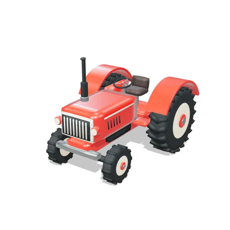 Farm Tractor — free 3D model