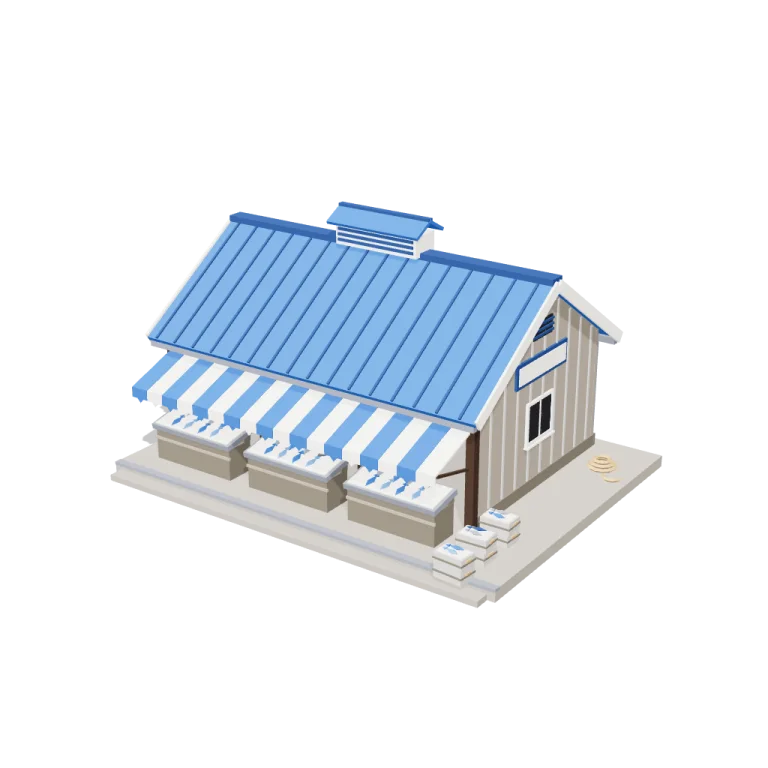 Fish market — free 3D model