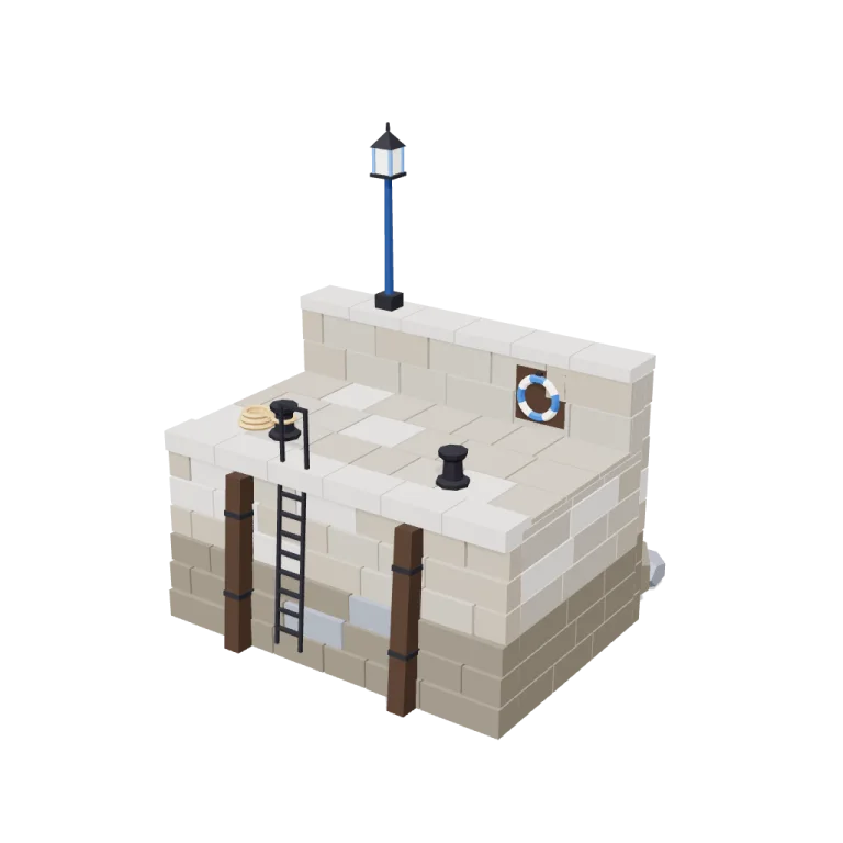 Harbour wall — free 3D model