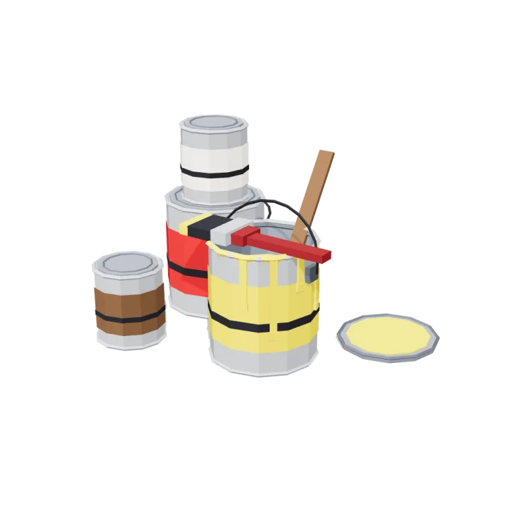 Paint tins — free 3D model