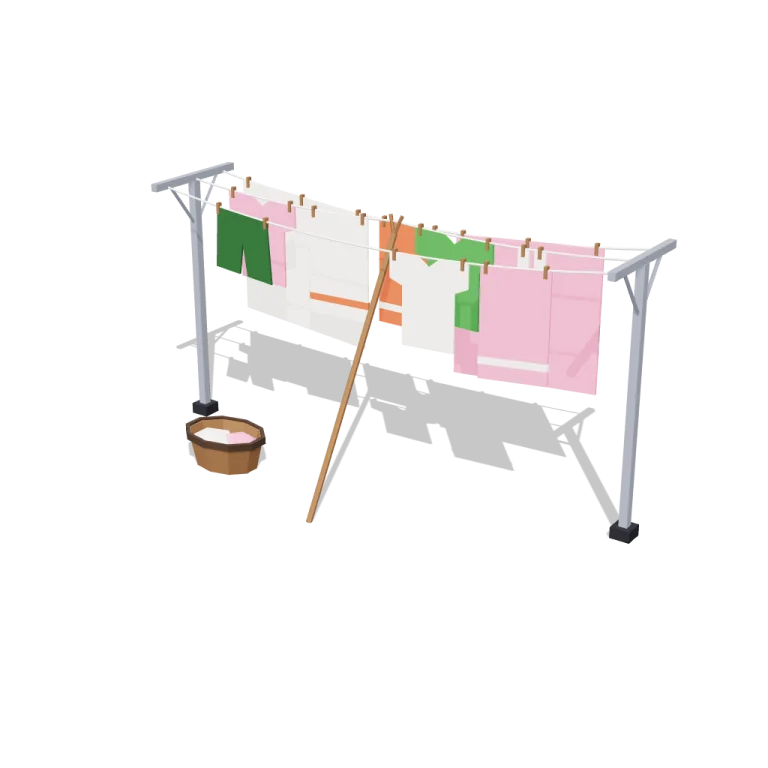 Washing line — free 3D model