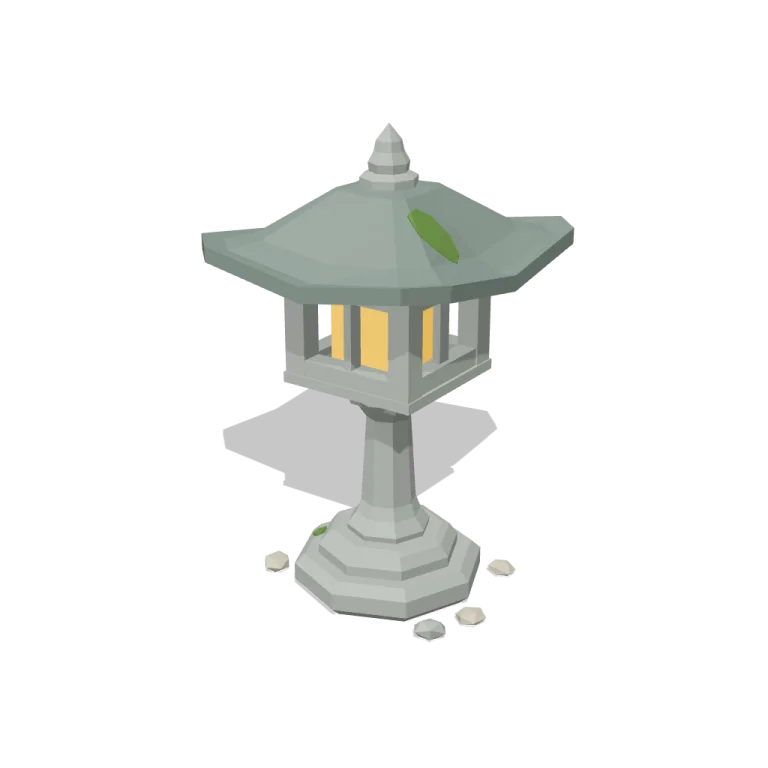 Stone Garden Lantern — free 3D model