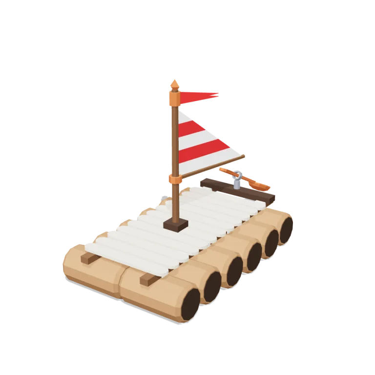 Cork raft — free 3D model
