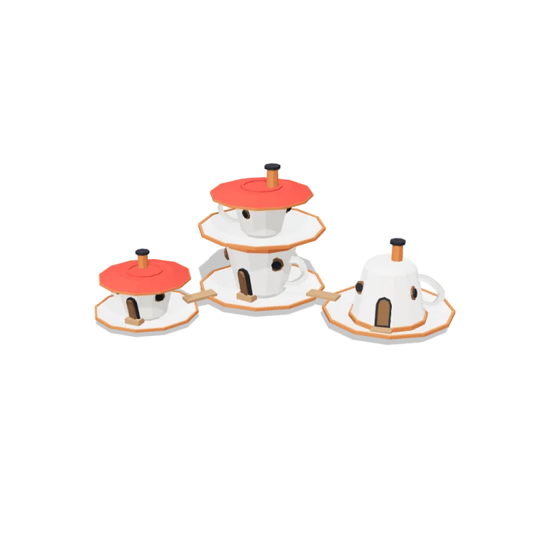 Teacup houses — free 3D model