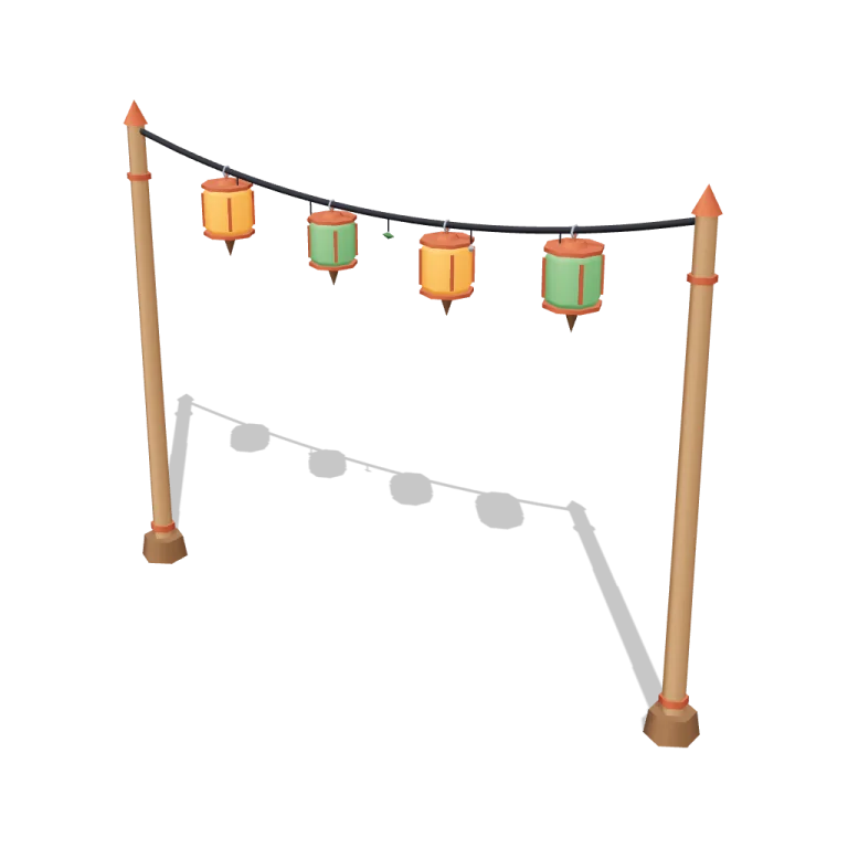 Lantern strings — free 3D model
