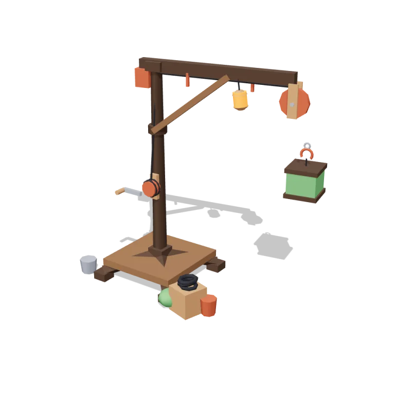 Pulley crane — free 3D model