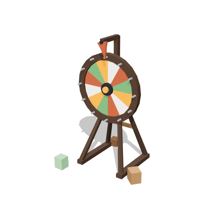 Spinning prize wheel — free 3D model