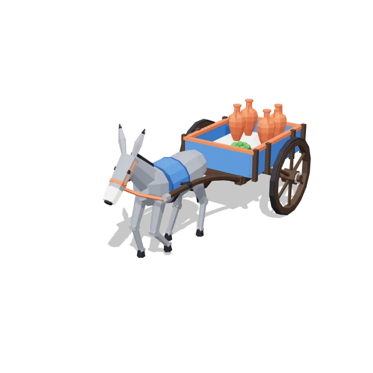 Donkey cart — free 3D model