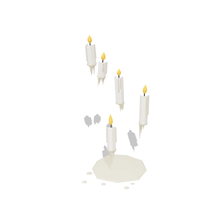 Floating candles — free 3D model