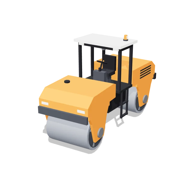 Road roller — free 3D model