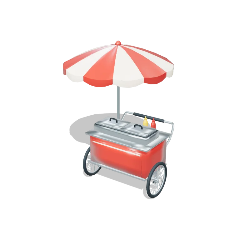 Hot Dog Cart — free 3D model