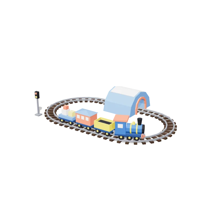 Train set — free 3D model