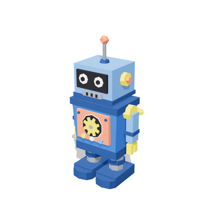 Wind-up robot — free 3D model