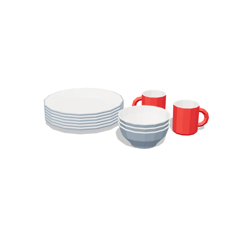 Dishes — free 3D model