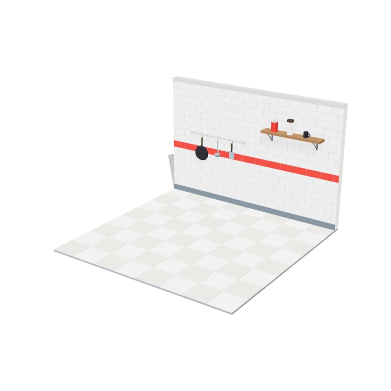 Tiled wall — free 3D model