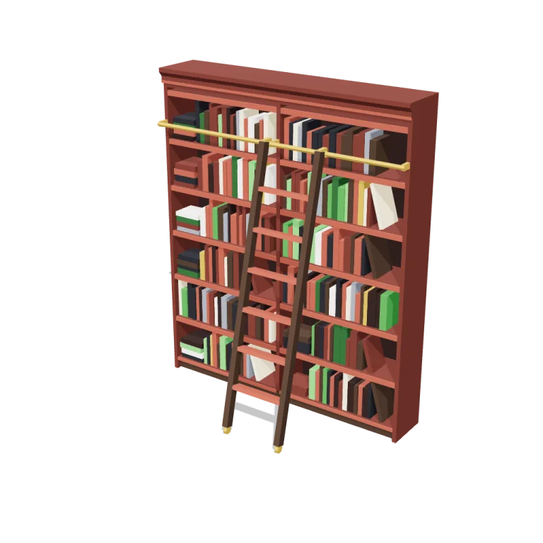 Bookshelf walls — free 3D model