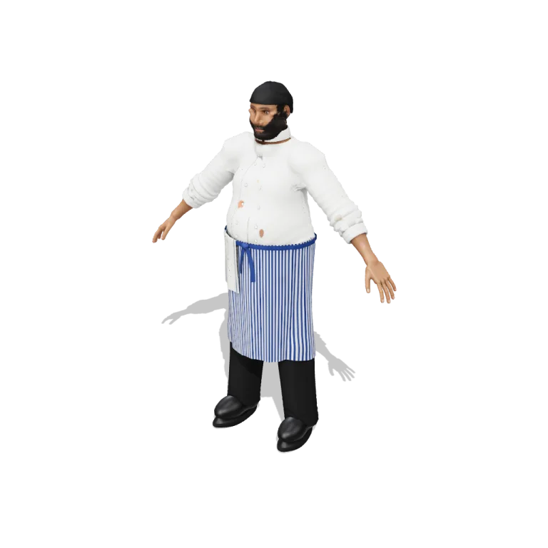 Line Cook — free 3D model