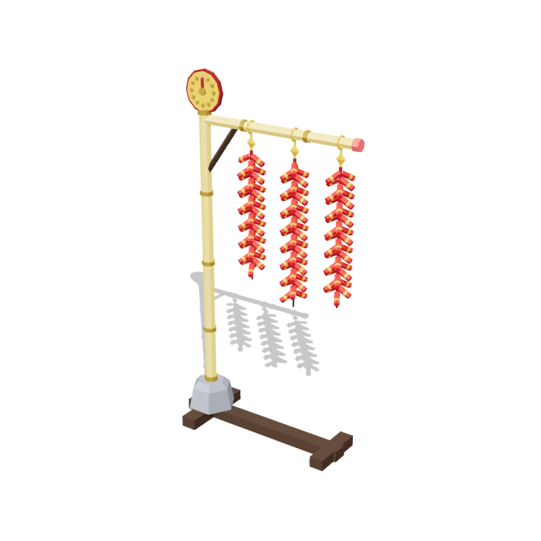 Firecracker strings — free 3D model