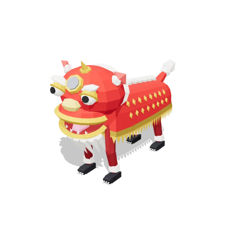 Lion dance — free 3D model