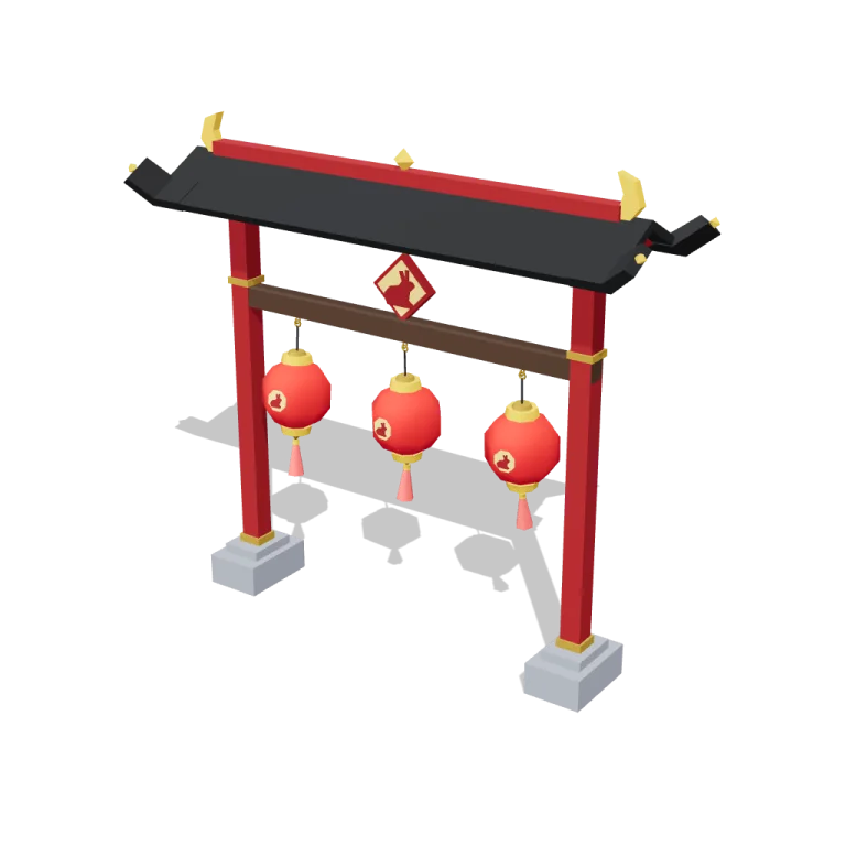 Swaying lanterns — free 3D model