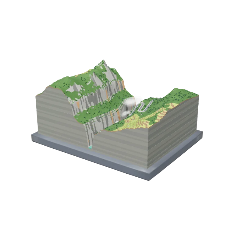 Mã Pí Lèng – Sông Nho Quế – Hẻm Tu Sản, Hà Giang — free 3D model