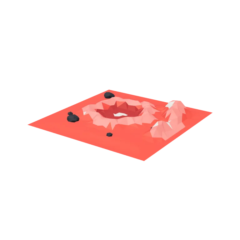 Crater and dune tiles — free 3D model