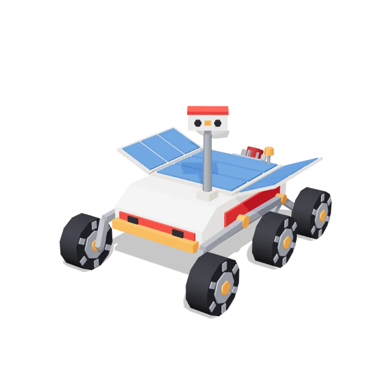 Six-wheel rover — free 3D model