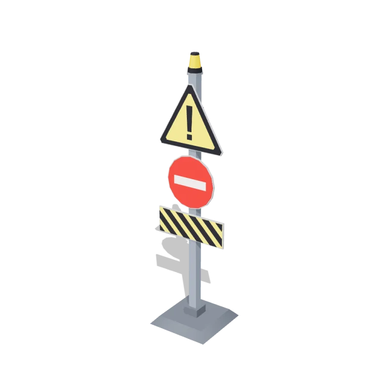 Warning signs — free 3D model