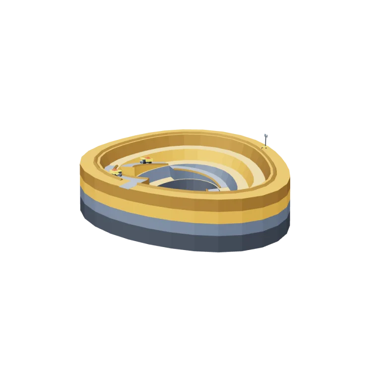 Open pit terraces — free 3D model