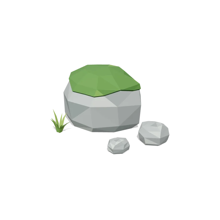Mossy Boulder — free 3D model