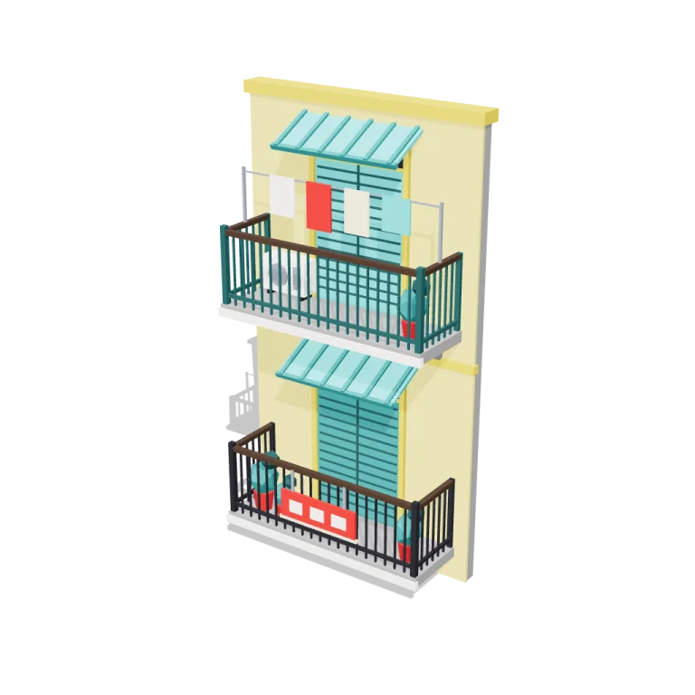 Balconies — free 3D model