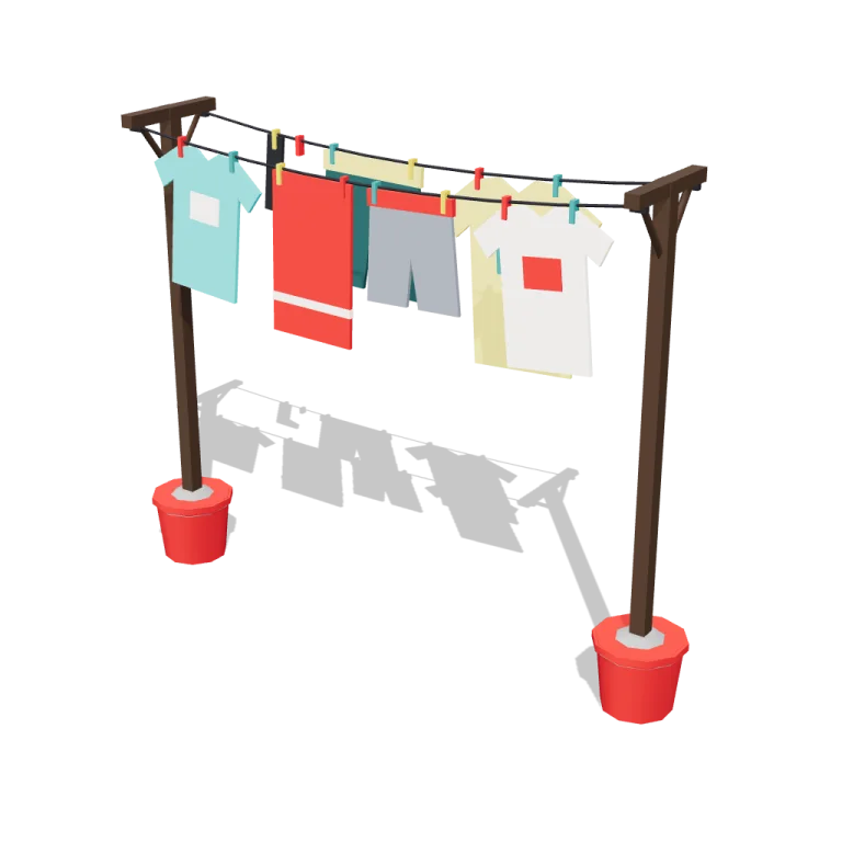 Drying laundry — free 3D model