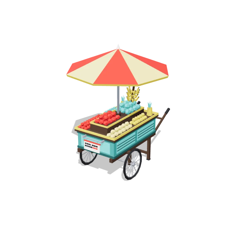 Fruit cart — free 3D model
