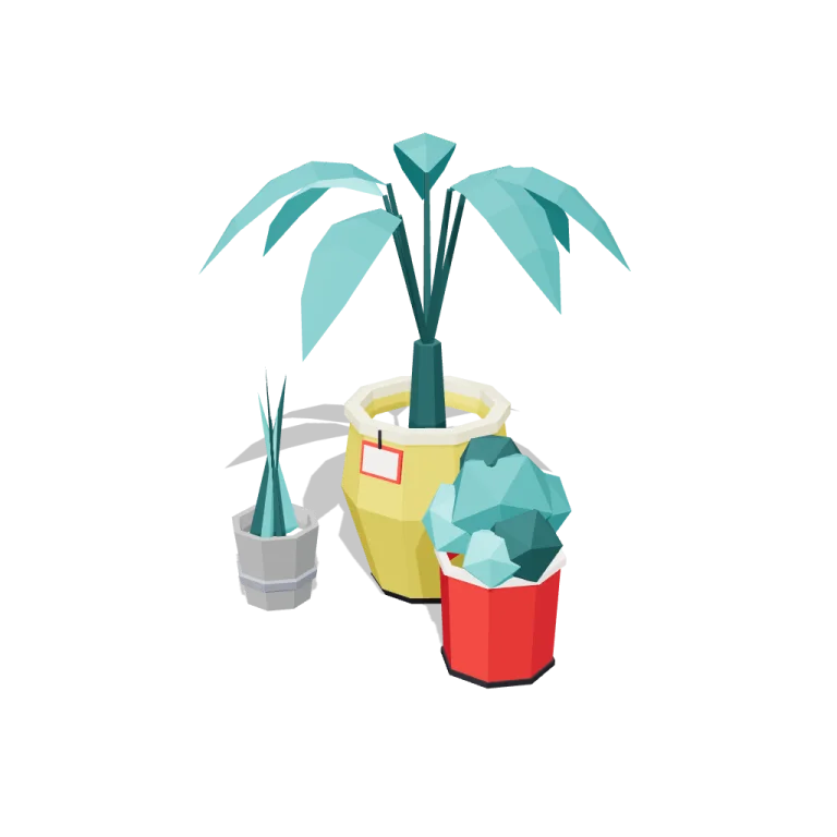 Potted plants — free 3D model