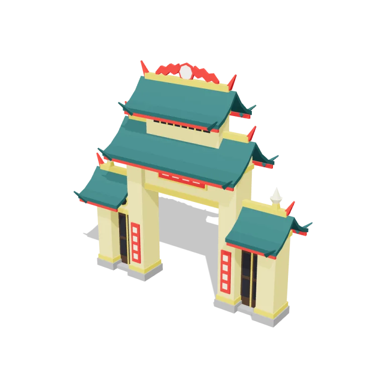 Temple gate — free 3D model
