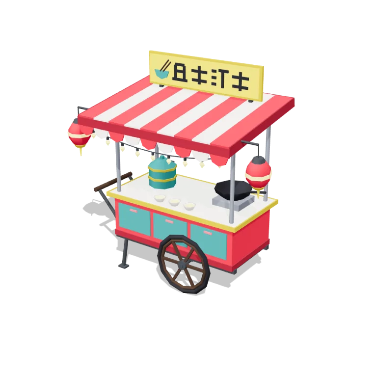 Food cart — free 3D model