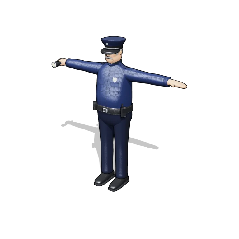 Night Security Guard — free 3D model