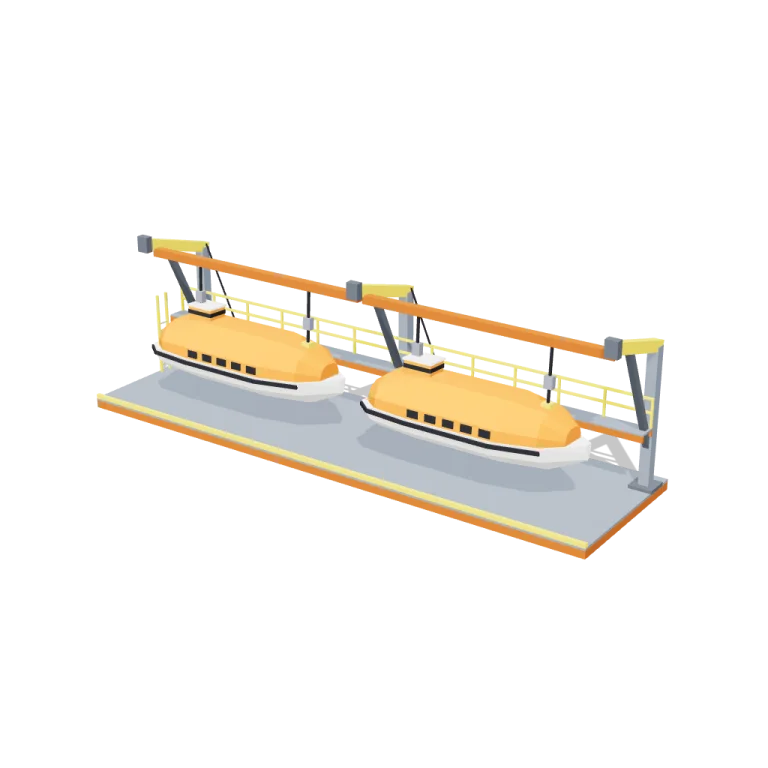 Lifeboats' racks — free 3D model