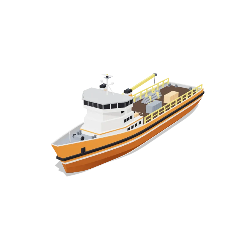 Supply boat — free 3D model
