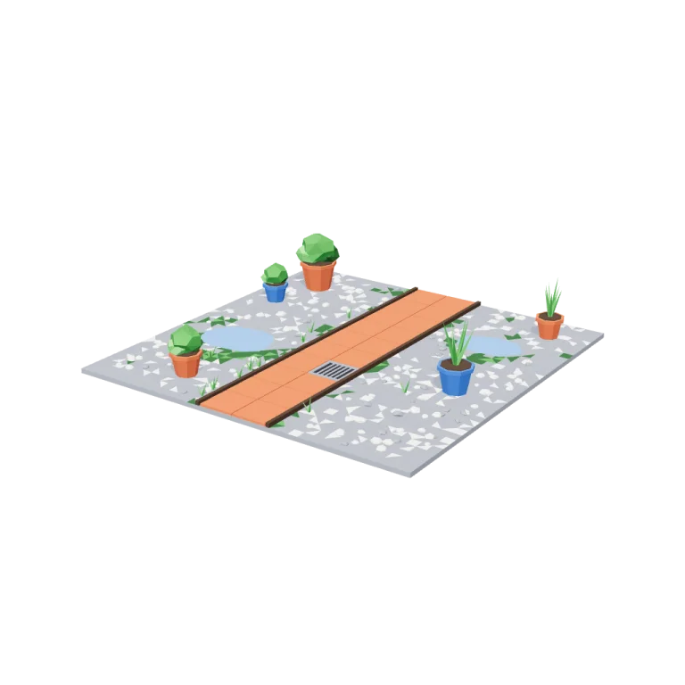 Gravel floor tiles — free 3D model