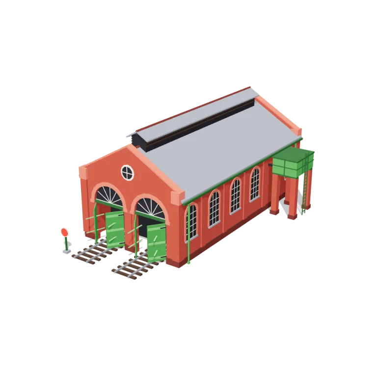 Engine shed — free 3D model