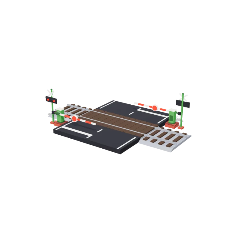 Level crossing — free 3D model