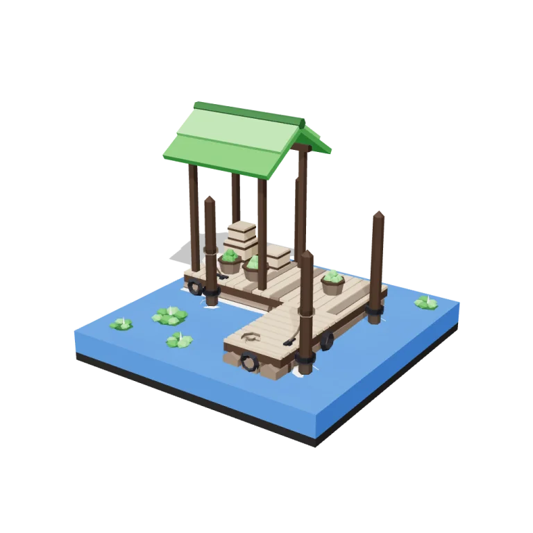 Floating docks — free 3D model