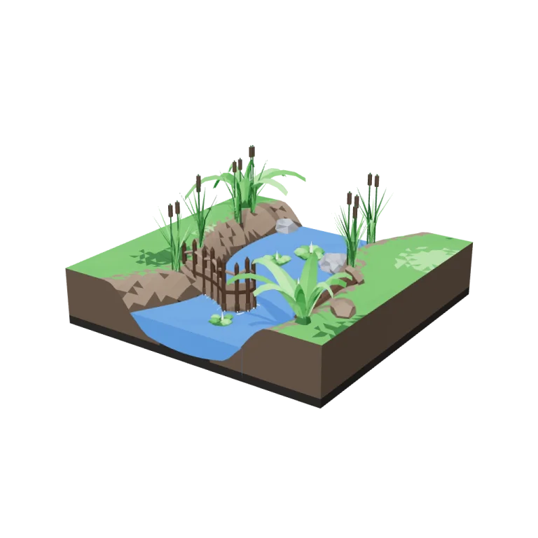 River tiles — free 3D model