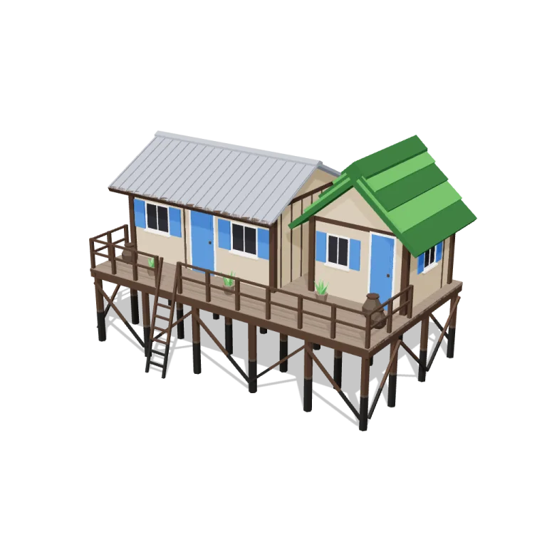 Stilt houses — free 3D model