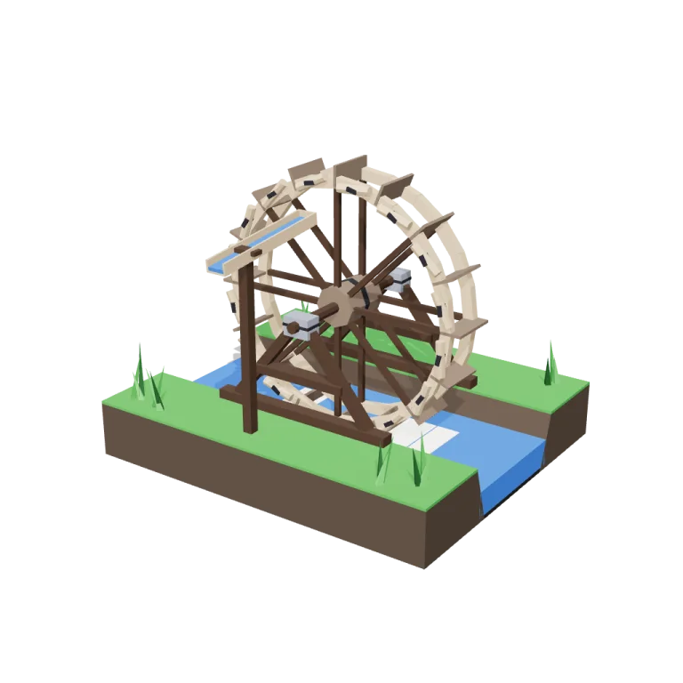 Water wheel — free 3D model